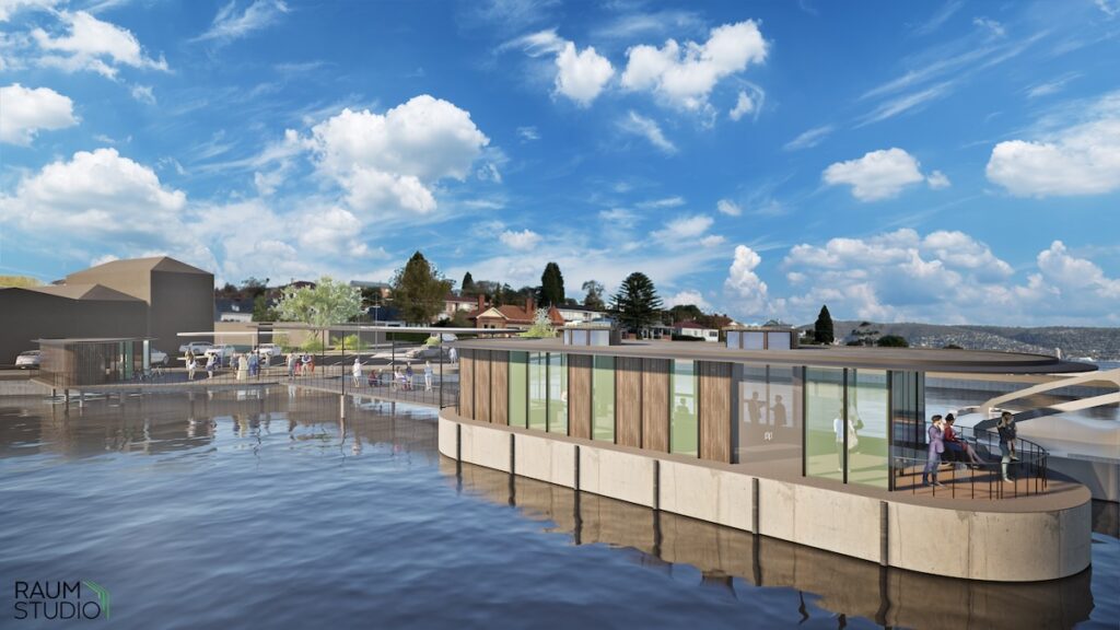 An artists impression of the upgraded Bellerive ferry terminal.