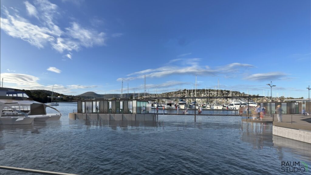 An artists impression of the upgraded Bellerive ferry terminal.