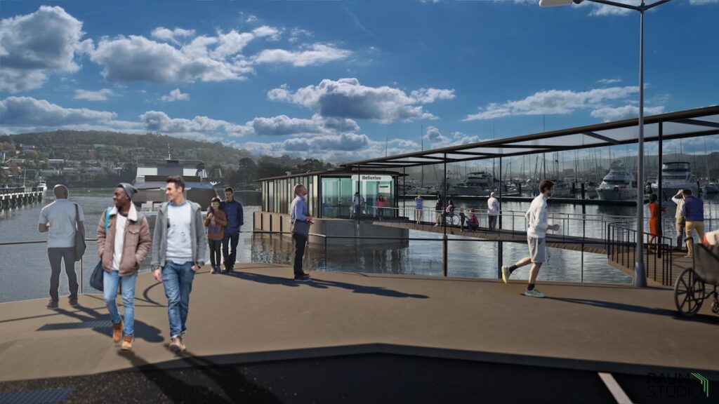 An artists impression of the upgraded Bellerive ferry terminal.