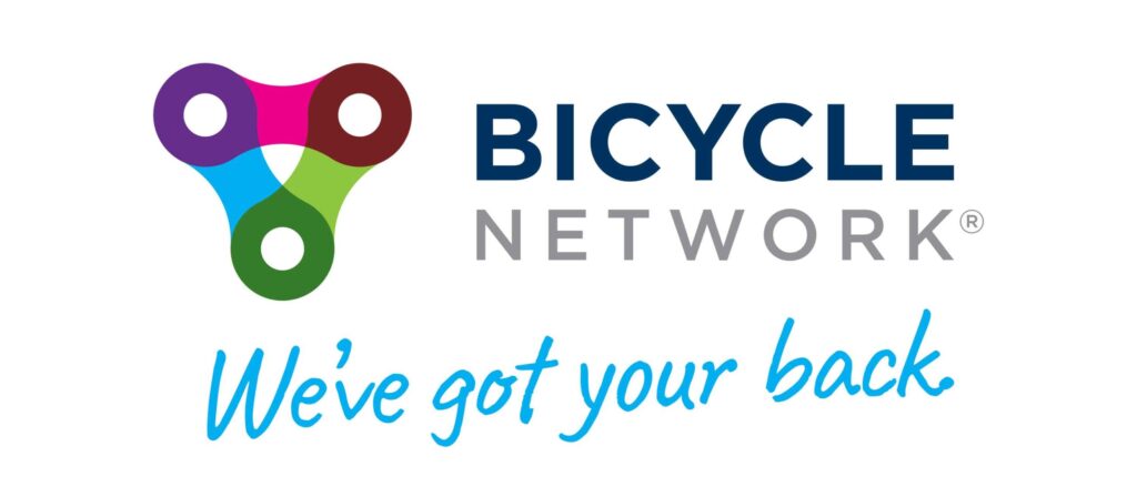 The Bicycle Network logo with the slogan "we've got your back"